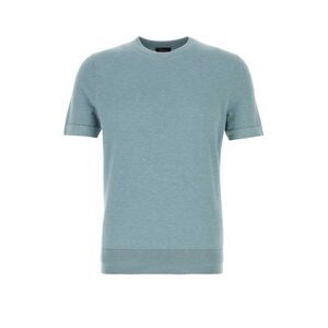Brioni Men Cerulean Blue Cotton T-Shirt